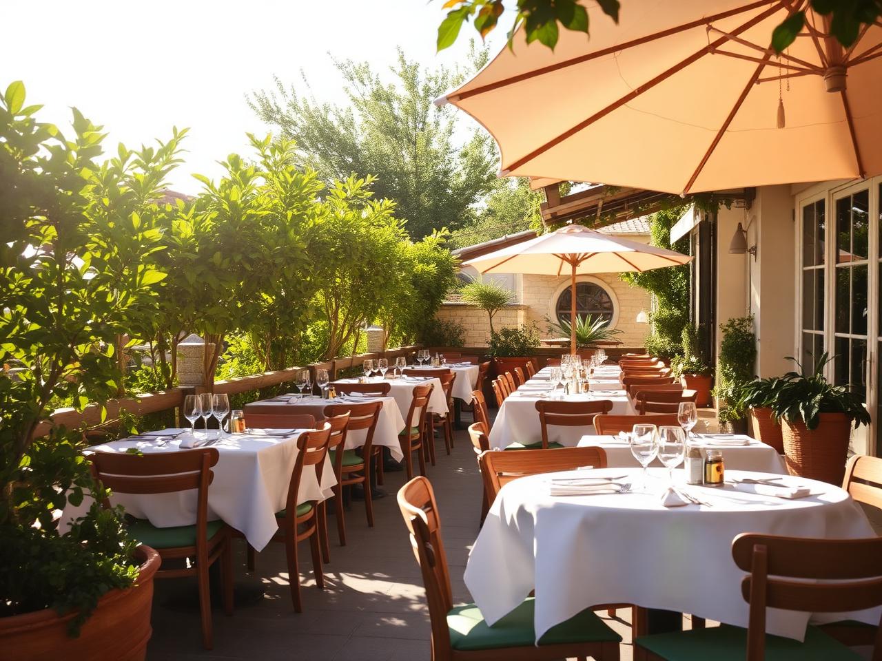 Sonnige Terrasse